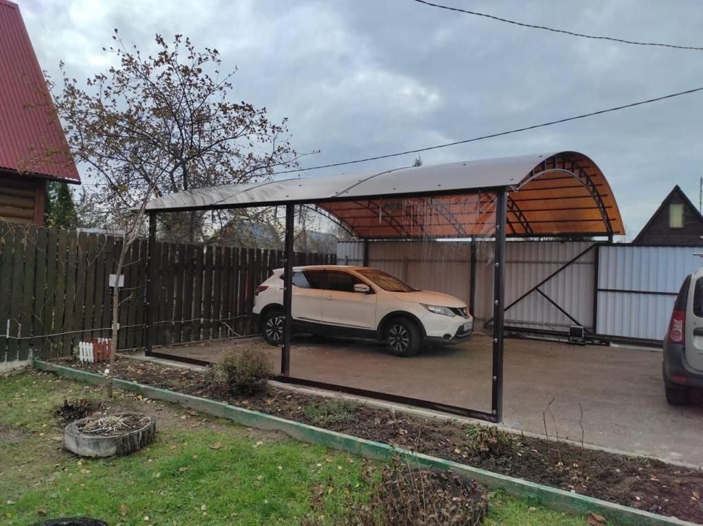 Прозрачные шторы ПВХ для навеса под автомобиль в посёлке имени Воровского